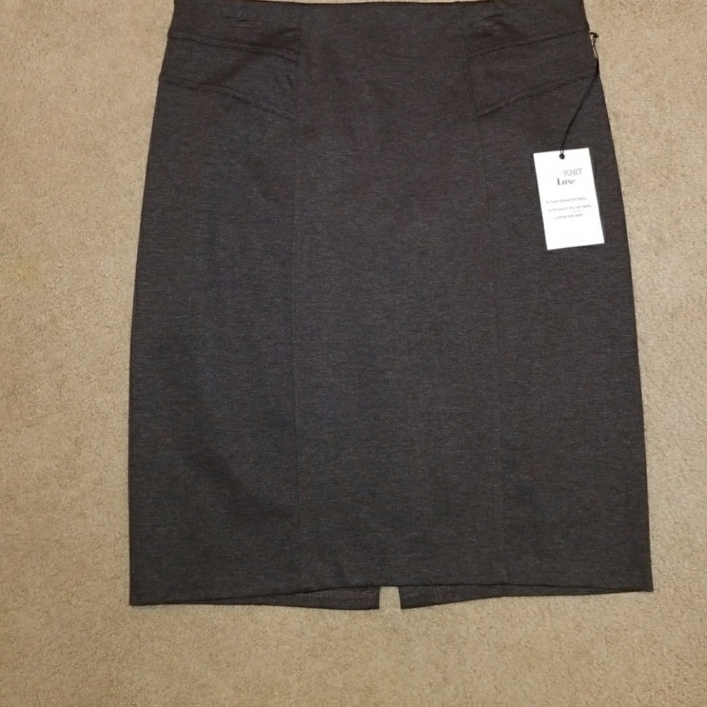 City Knit Luxe Brown Skirt